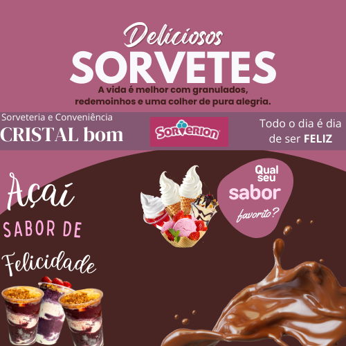 SORVETERIA CRISTAL BOM
